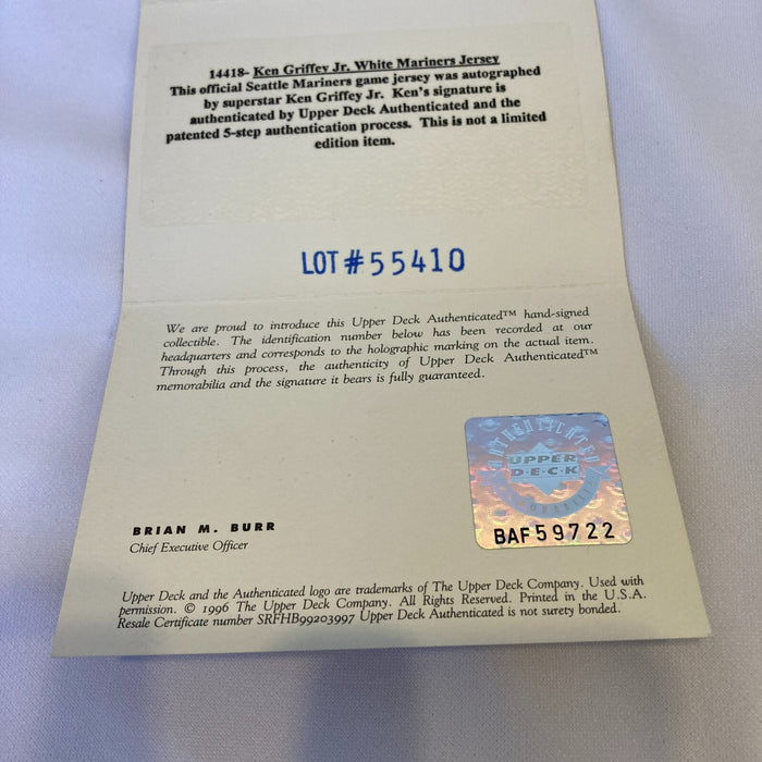 Ken Griffey Jr. Signed Seattle Mariners 1990's Game Model Jersey Upper Deck UDA