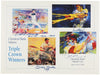 Mickey Mantle Ted Williams Signed Leroy Neiman Triple Crown Photo Litho Beckett