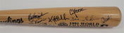 1991 Minnesota Twins World Series Champs Team Signed Baseball Bat Beckett COA