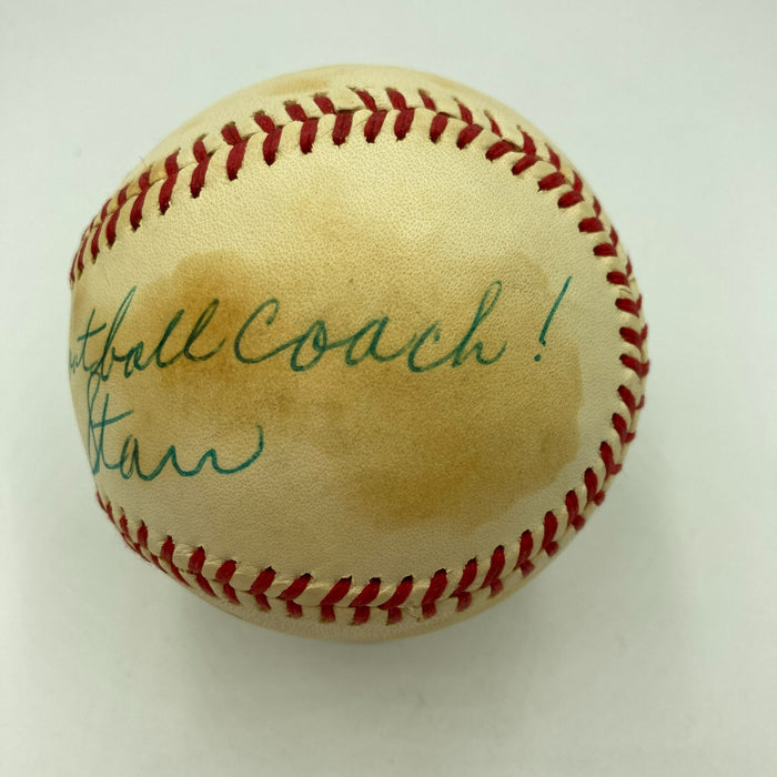 Bart Starr Signed Baseball "This Is Tough To Signed For A Football Coach" PSA