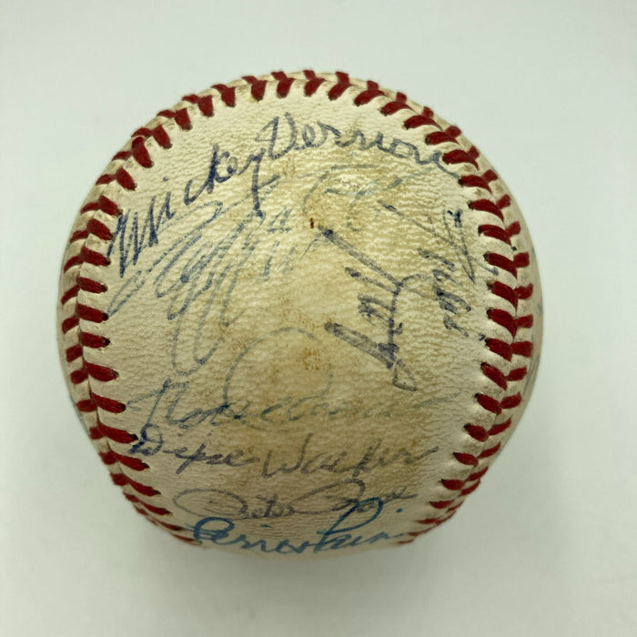 The Finest 1935-1975 Batting Champs Signed Baseball Clemente Mantle Dimaggio JSA