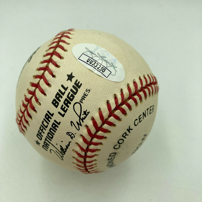 Rare Ernie Banks Signed MLB Baseball WIth His Actual Fingerprint JSA COA