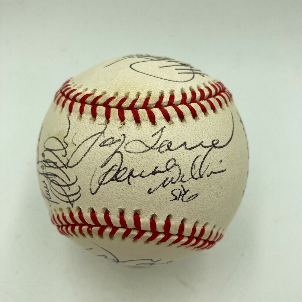 1998 New York Yankees World Series Champs Team Signed Baseball Derek Jeter JSA