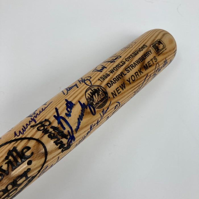 1986 New York Mets W.S. Champs Team Signed Baseball Bat JSA COA