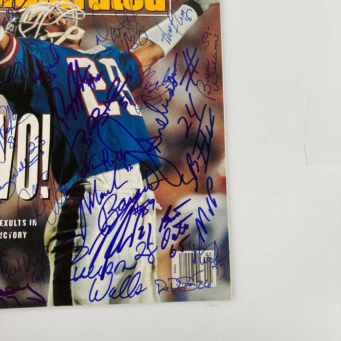 1990 New York Giants Super Bowl Champs Team Signed Sports Illustrated JSA COA