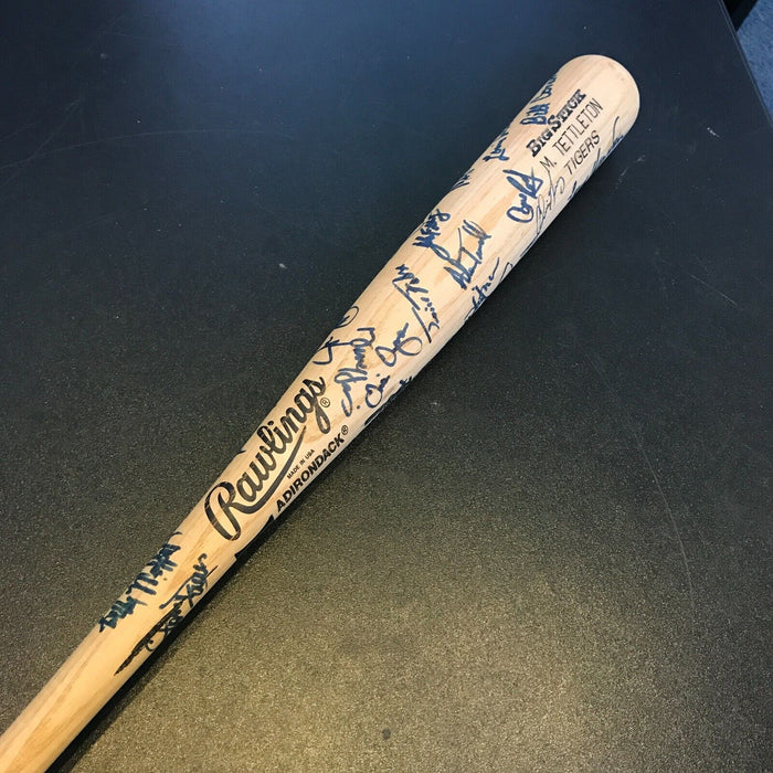 1990's Detroit Tigers Team Signed Mickey Tettleton Game Used Baseball Bat