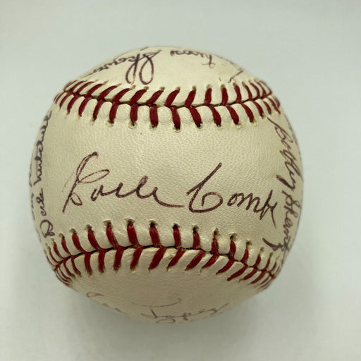Earle Combs Sweet Spot Hall Of Fame Multi Signed American League Baseball JSA