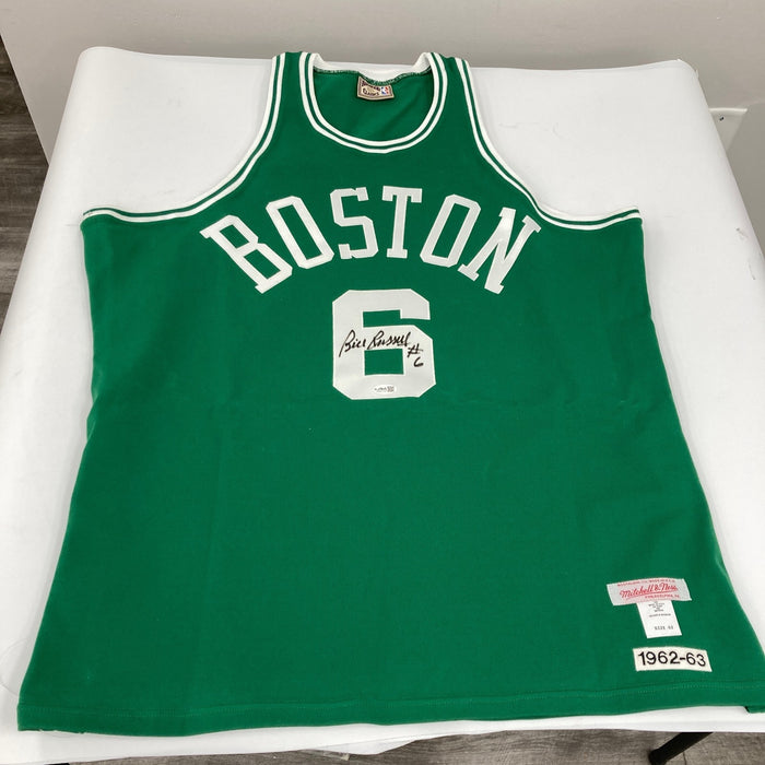 Bill Russell #6 Signed Mitchell & Ness 1962-63 Boston Celtics Jersey JSA COA