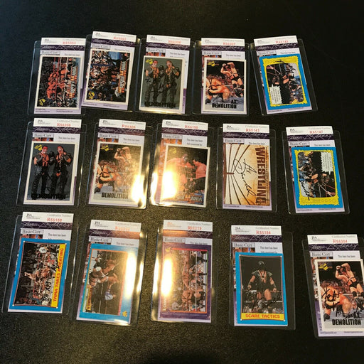 Lot Of (15) Demolition Ax WWE Signed Autographed Wrestling Cards With JSA COA