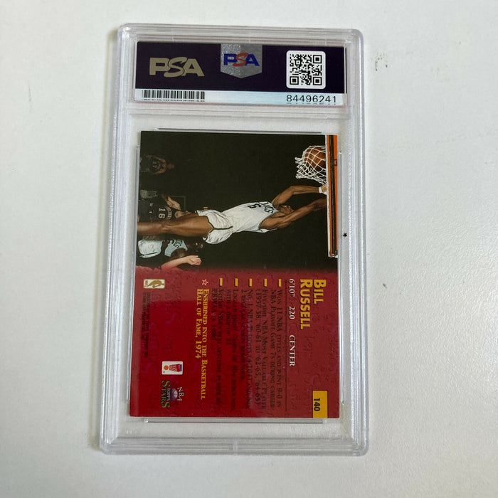 1996 Topps Bill Russell Signed Basketball Card Auto PSA DNA