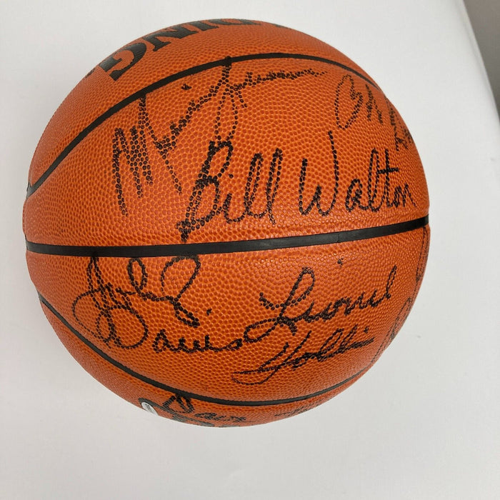 1976-77 Portland Trail Blazers NBA Champs Team Signed Basketball UDA JSA COA
