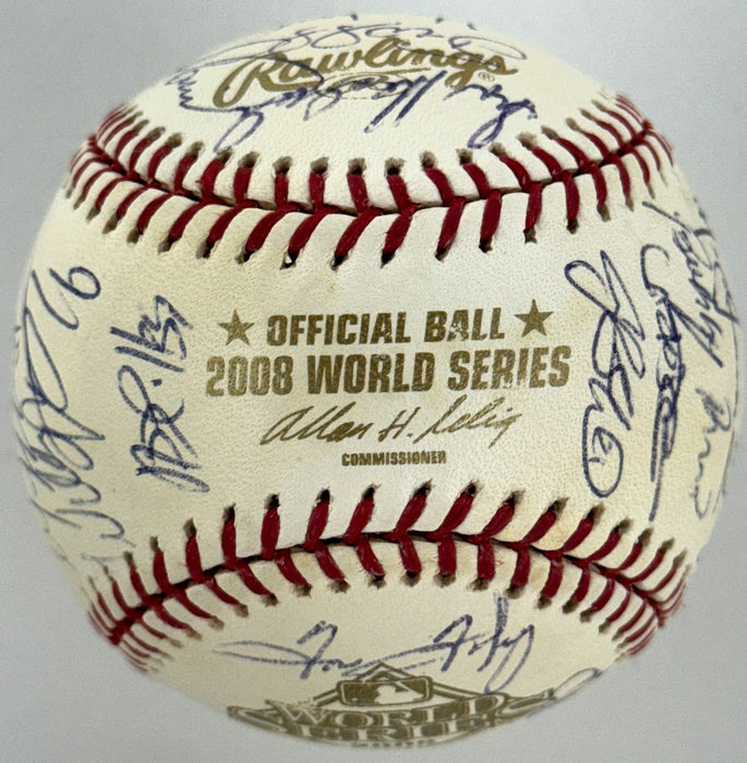 2008 Tampa Bay Rays AL Champs Team Signed World Series Baseball Beckett COA