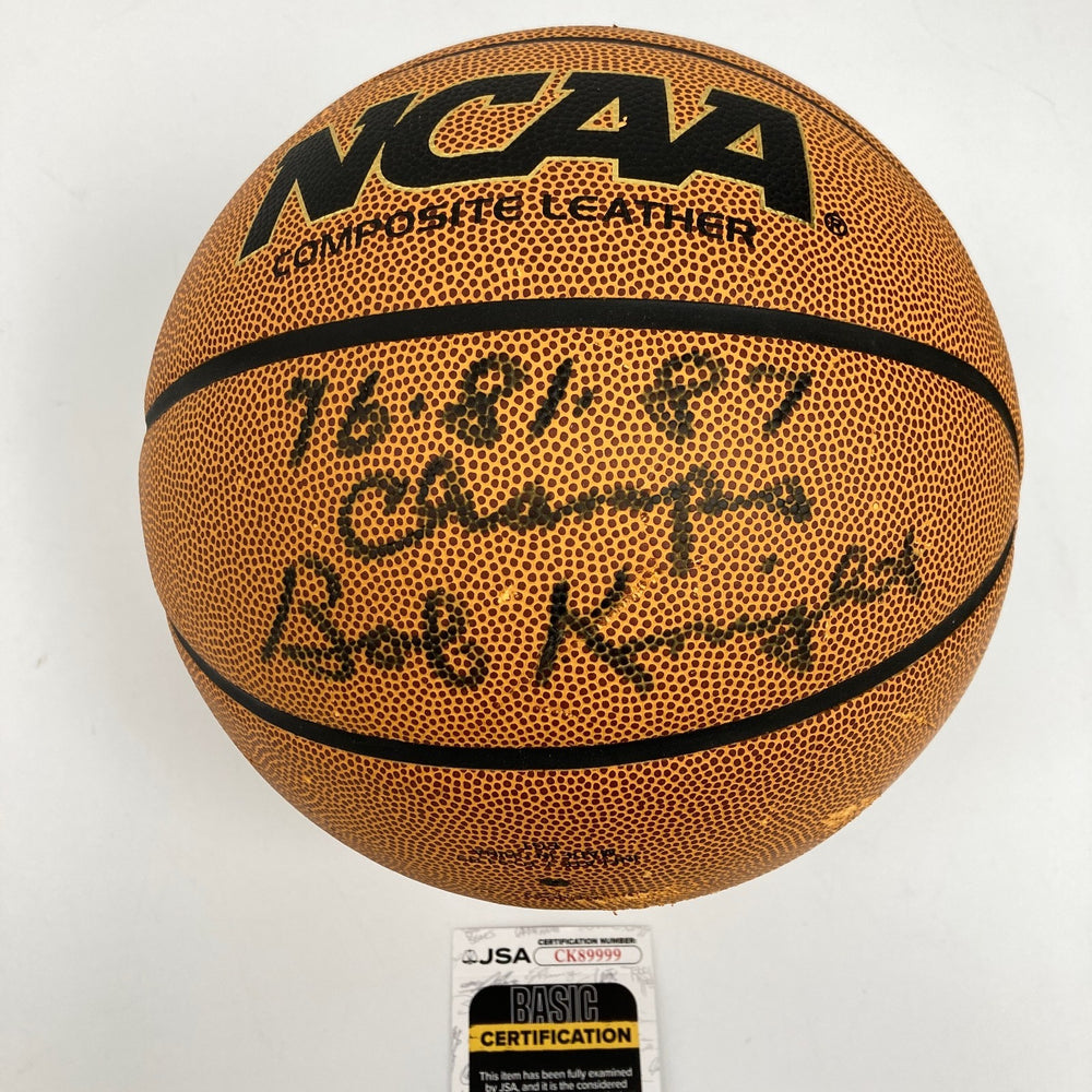 Bobby Knight 1976, 1981, 1987 NCAA Champs Signed Basketball JSA COA