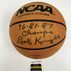 Bobby Knight 1976, 1981, 1987 NCAA Champs Signed Basketball JSA COA