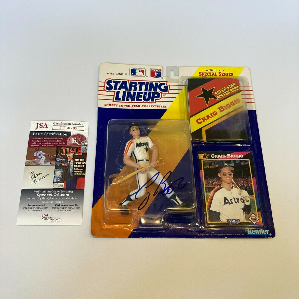 Craig Biggio Signed Vintage Starting Lineup SLU Kenner With JSA COA