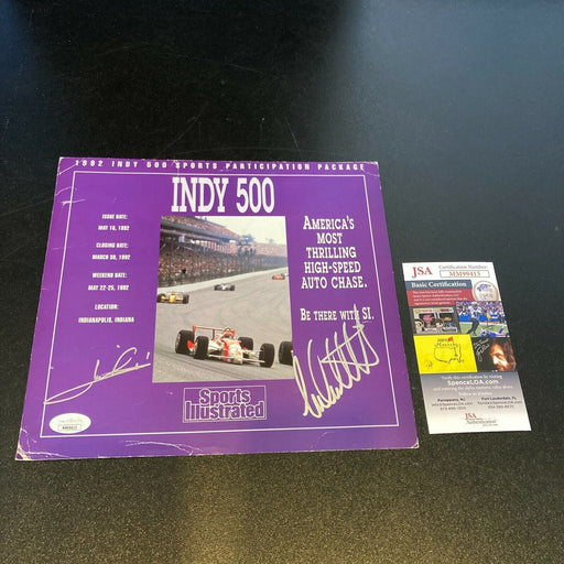 Mario Andretti & Michael Andretti Signed Autographed 8x10 Photo With JSA COA
