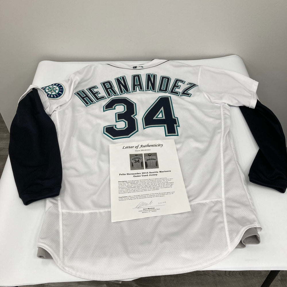 Felix Hernandez 2016 Seattle Mariners Game Used Jersey With COA