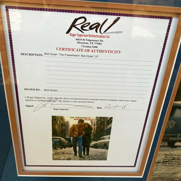 Bob Dylan Signed Autographed The Freewheelin' Album Record With PSA DNA COA