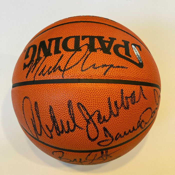 1987-88 Los Angeles Lakers NBA Champs Team Signed Basketball UDA Upper Deck COA