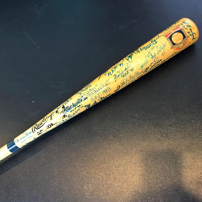 Magnificent Hall Of Fame Multi Signed Bat w/ 51 Signatures Hank Aaron PSA DNA