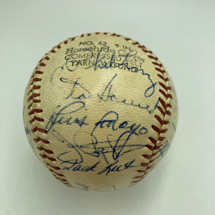 1962 New York Yankees W.S. Champs Team Signed Baseball Mickey Mantle JSA COA