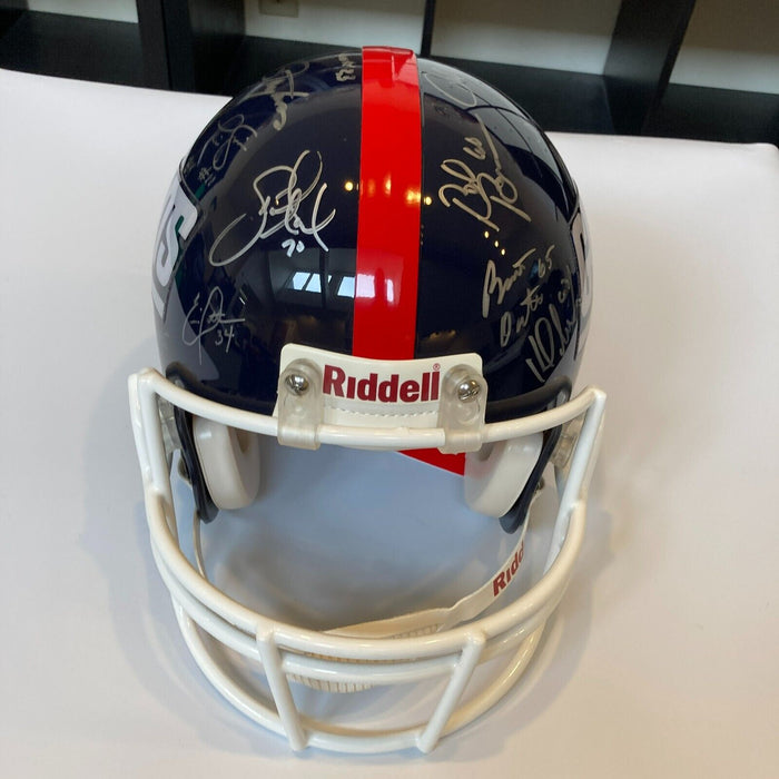 1986 New York Giants Super Bowl Champs Team Signed Full Size Helmet Steiner COA