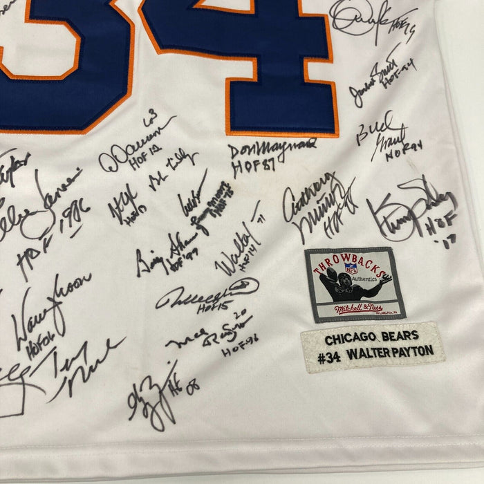 NFL Hall Of Fame Multi Signed Mitchell & Ness Jersey With 35+ Signatures JSA COA