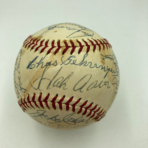 Ted Williams Hank Aaron Sandy Koufax Hall Of Fame Multi Signed Baseball JSA COA