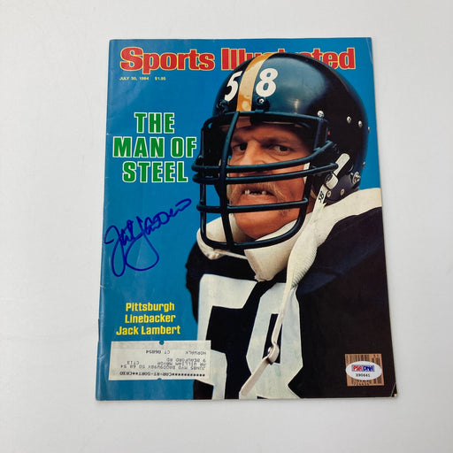 Jack Lambert Signed Vintage 1984 Sports Illustrated Magazine PSA DNA