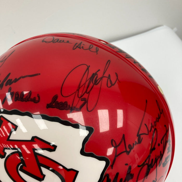 1969 KANSAS CITY CHIEFS SUPER BOWL IV CHAMPIONS TEAM SIGNED HELMET JSA COA