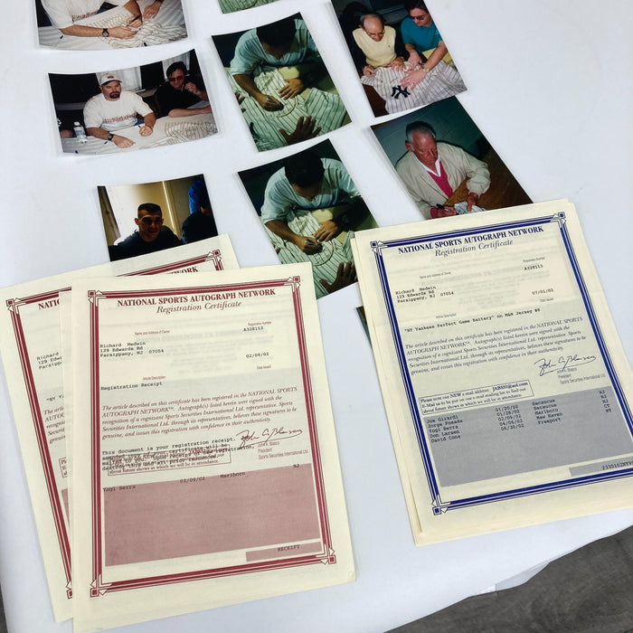 New York Yankees Perfect Game Signed Jersey Larsen Wells Cone Yogi Berra Beckett