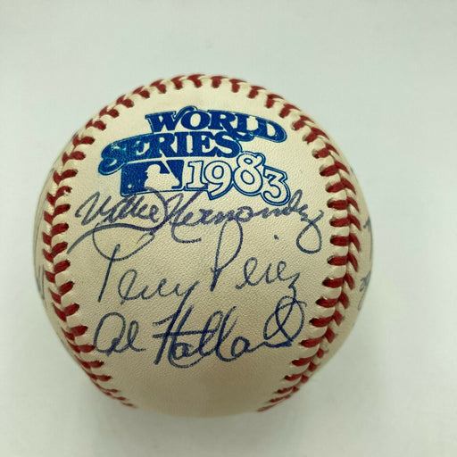 1983 Philadelphia Phillies NL Champs Team Signed World Series Baseball PSA DNA
