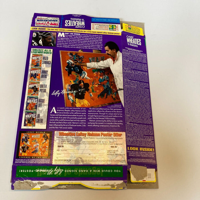 Joe Greene Pittsburgh Steelers Signed Wheaties Cereal Box JSA COA