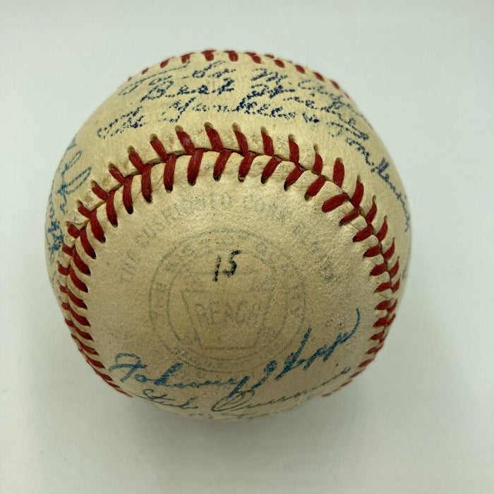1951 Yankees World Series Champs Team Signed Baseball Mickey Mantle Rookie JSA