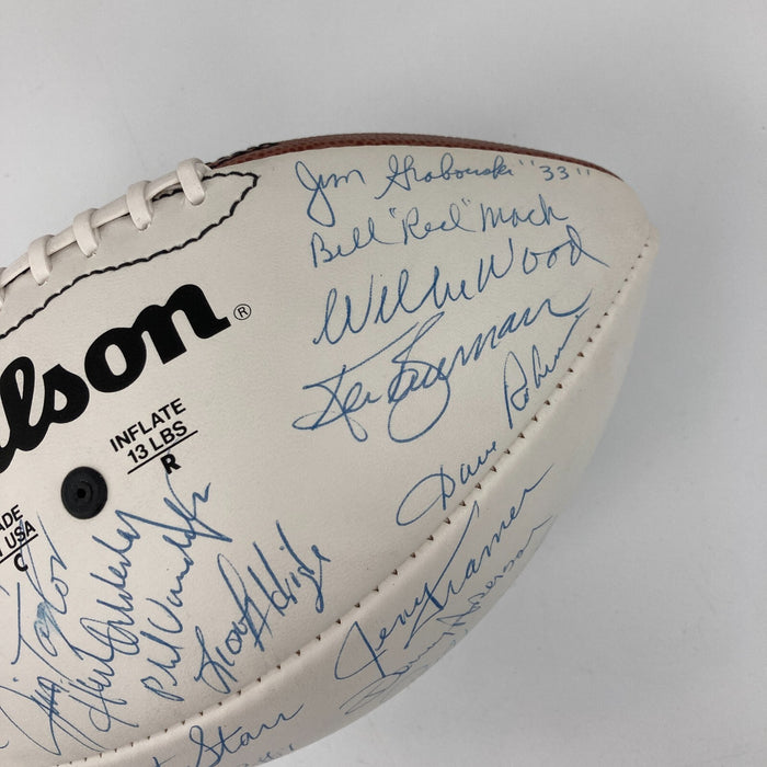 1966 Green Bay Packers Super Bowl 1 Champs Team Signed Football JSA COA