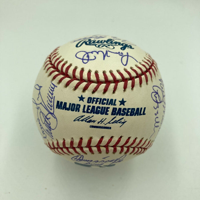 2002 New York Yankees Derek Jeter Mariano Rivera Team Signed Baseball PSA/DNA