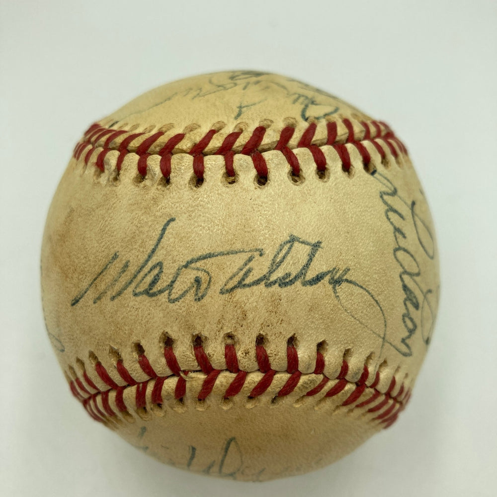 1975 Los Angeles Dodgers Team Signed Baseball Walt Alston Tommy Lasorda JSA COA
