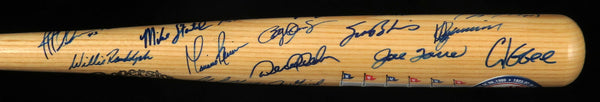 Beautiful 1999 NY Yankees World Series Champs Team Signed Bat Derek Jeter PSA