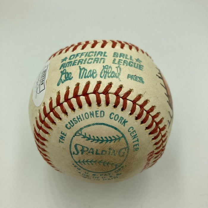 Harmon Killebrew Signed 1970's Vintage American League Art Baseball JSA COA