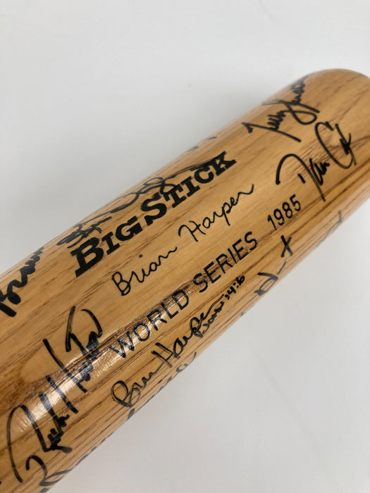 1985 St Louis Cardinals NL Champs Team Signed World Series Baseball Bat Beckett