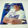 Tommy Lasorda Signed Game Used Baseball & Photo To National Anthem Singer JSA