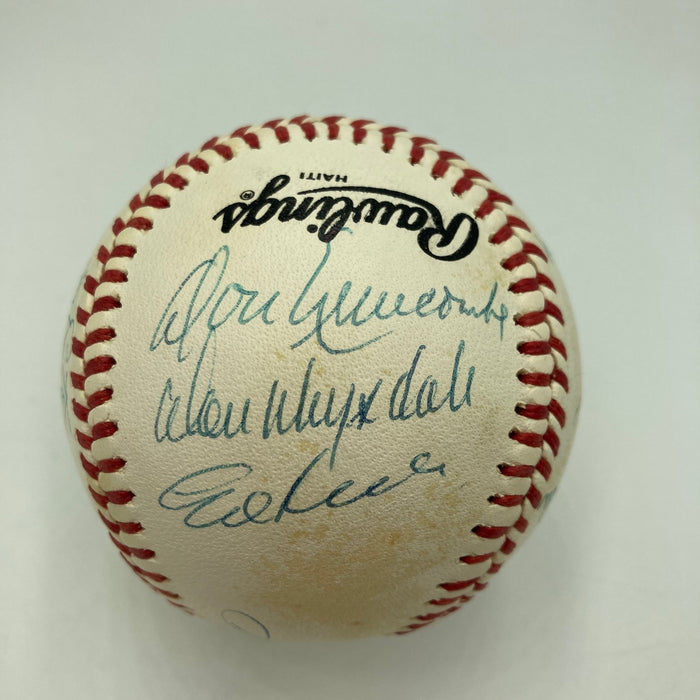 1957 Brooklyn Dodgers Final Season Team Signed Baseball Sandy Koufax JSA COA