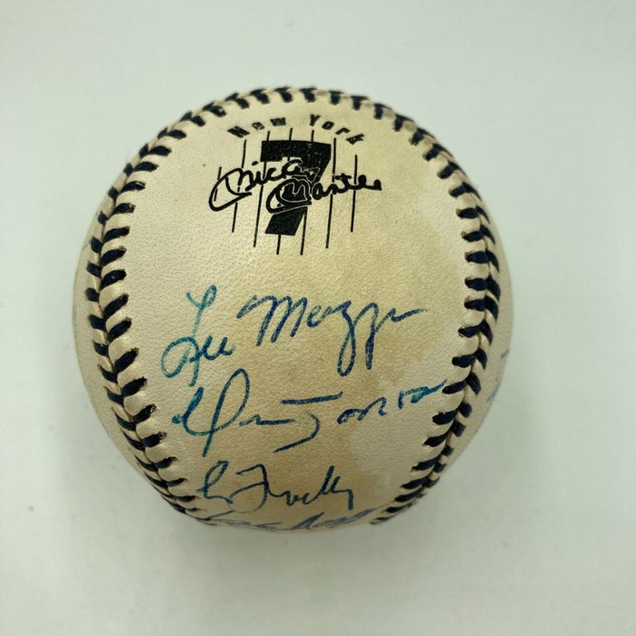 1996 Atlanta Braves NL Champs Team Signed Mickey Mantle Day Baseball JSA COA