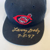 Larry Doby 7-5-1947 Broke Color Barrier Signed Cleveland Indians Hat JSA