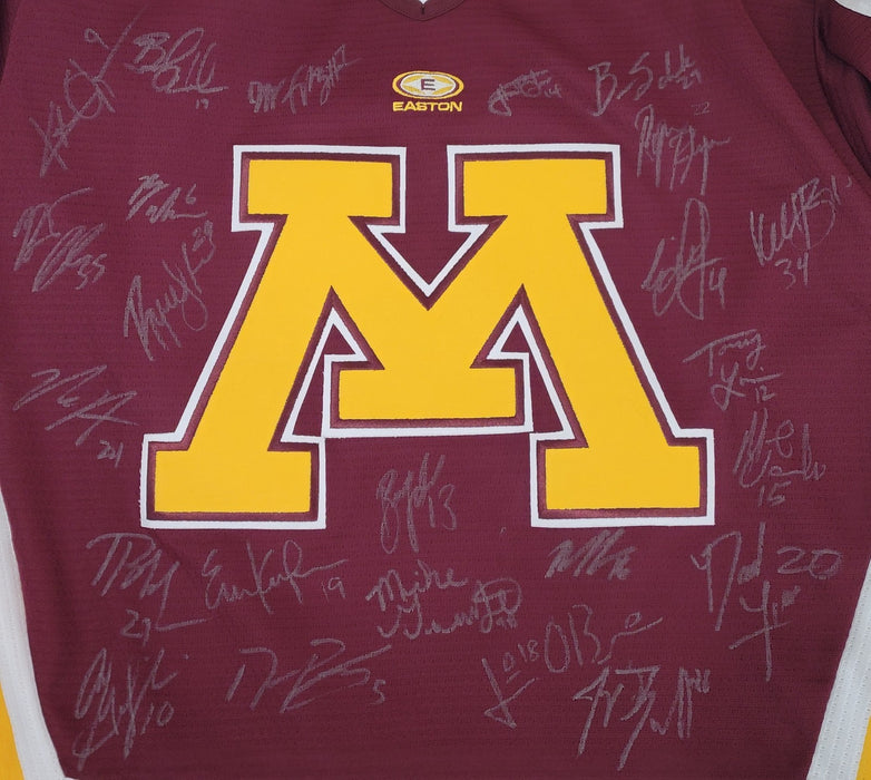 2006-07 Minnesota Gophers Team Signed Easton Authentic Jersey JSA COA