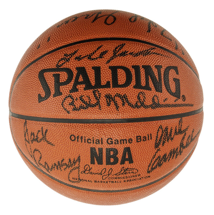 1966-1967 Philadelphia 76ers Champs Team Signed Basketball Wilt Chamberlain JSA