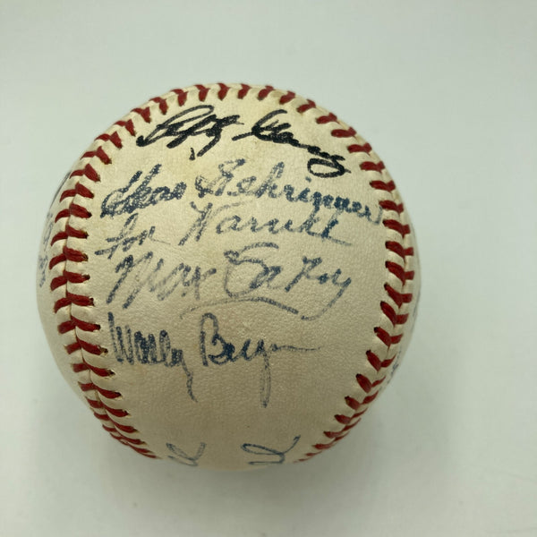 1933 Inaugural First Ever All Star Game Team Signed Baseball PSA DNA COA