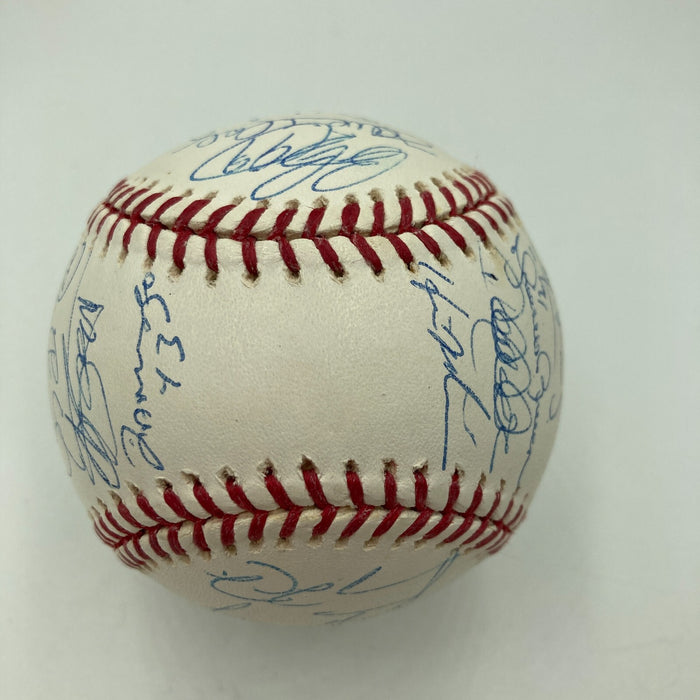 2009 New York Yankees Team Signed World Series Baseball Derek Jeter JSA COA