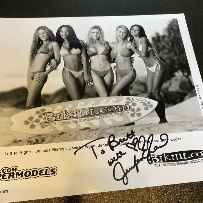 Lot Of 2 Jennifer England Signed Autographed 8x10 Bikini Photos