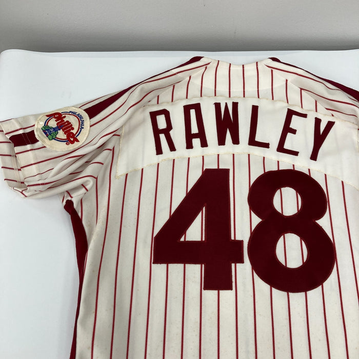 Willie Hernandez Shane Rawley Game Used Philadelphia Phillies Jersey MEARS A10